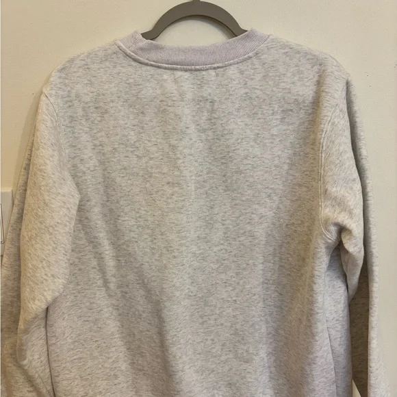 Sweet Treat White Fox Sweatshirt in Grey Marle - Picture 5 of 5